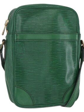 Authentic LOUIS VUITTON Epi Danube Shoulder Bag Green M45634 LV